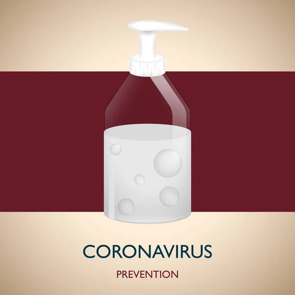 Cartel de prevención del Coronavirus — Vector de stock