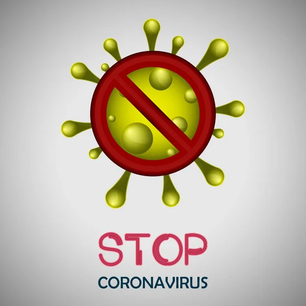 Stop het coronavirus poster — Stockvector