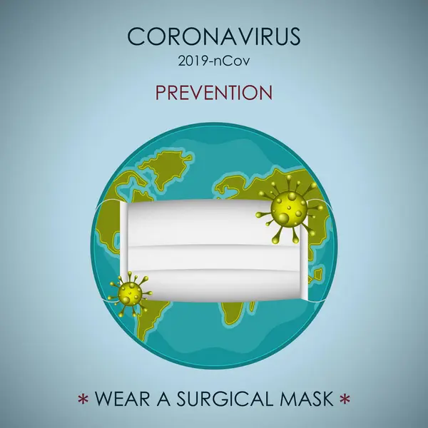 Een Coronavirus poster. Covid-19 bescherming — Stockvector