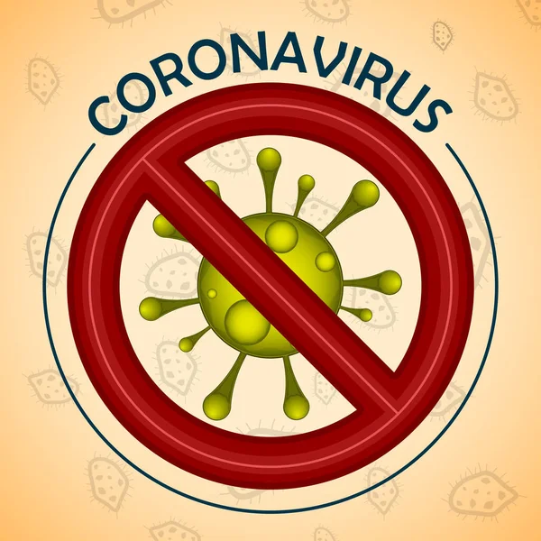 Pare el cartel de coronavirus — Vector de stock