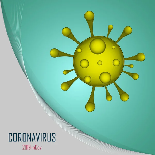 En affisch för Coronavirus. Övergångsbestämmelser — Stock vektor