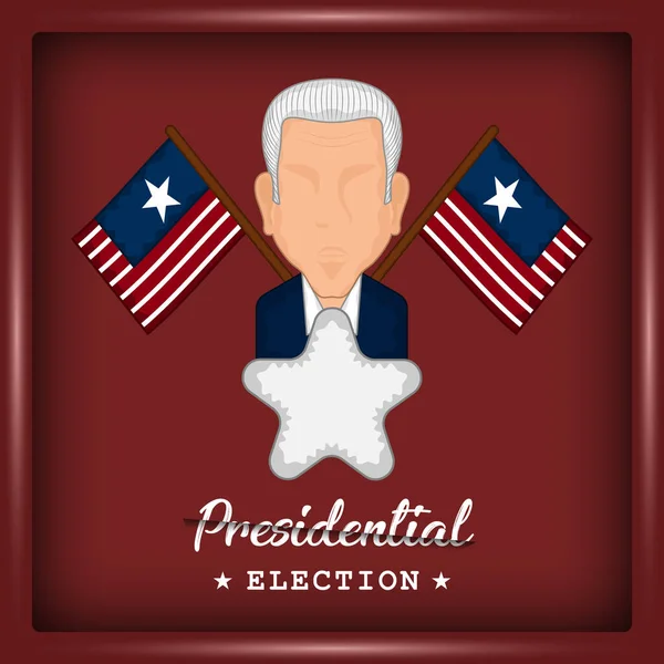 Prezidentský volební plakát — Stockový vektor