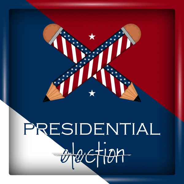 Cartaz eleitoral presidencial — Vetor de Stock