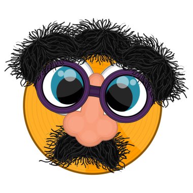 İzole edilmiş çılgın emoji