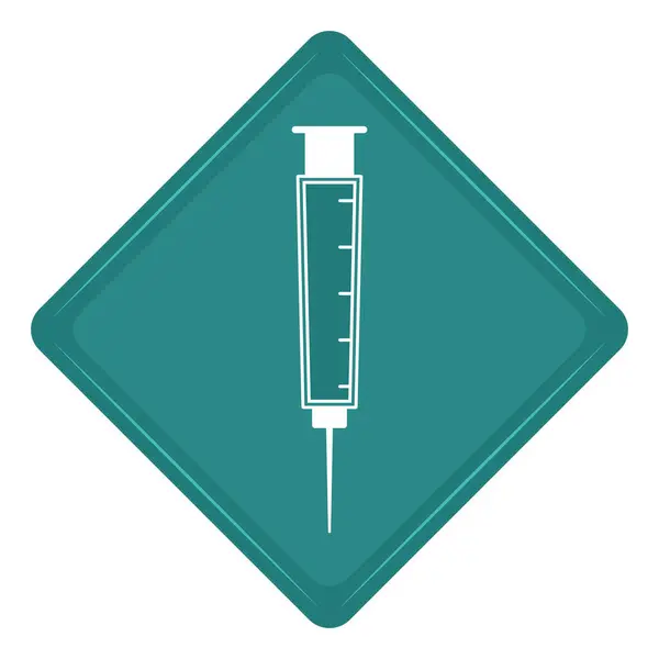 Klistermärke på en sprutikon — Stock vektor