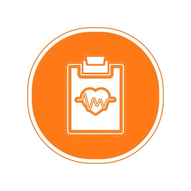 Bir elektrokardiyogram simgesinin etiketi