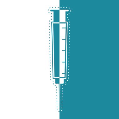 Bir şırınganın çift renkli simgesi