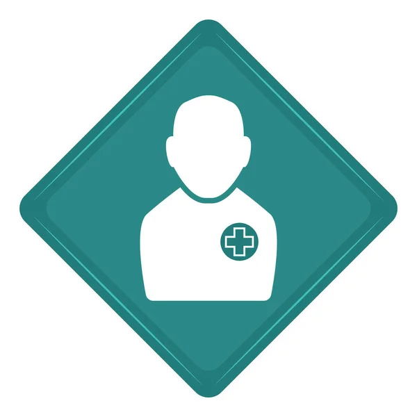 Etiqueta engomada de un icono médico — Vector de stock