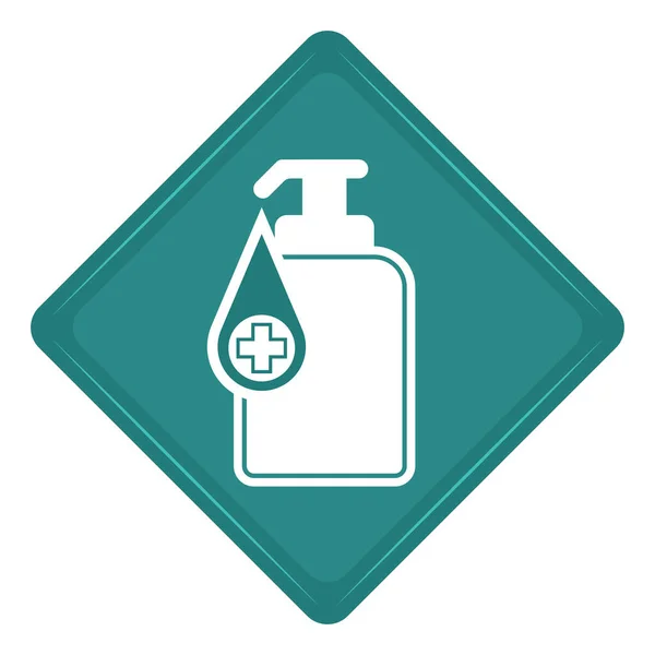 Egy antibakteriális gél ikon matricája — Stock Vector