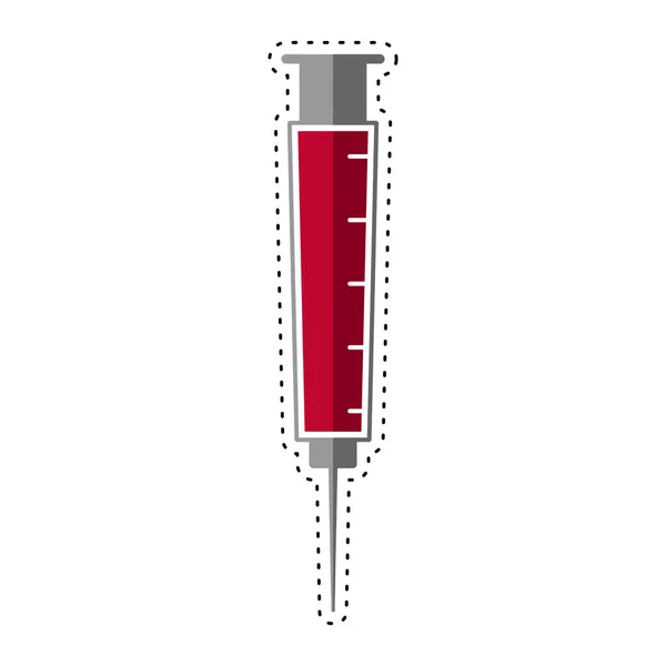 Ikonen för ritad injektionsspruta — Stock vektor