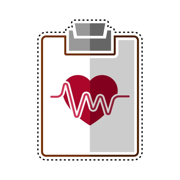 Ikona tečkovaného elektrokardiogramu — Stockový vektor
