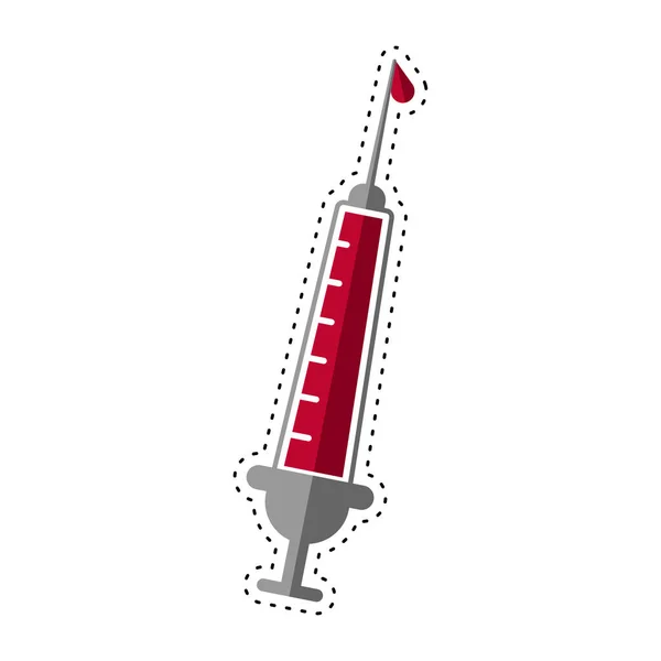 Ikonen för ritad injektionsspruta — Stock vektor