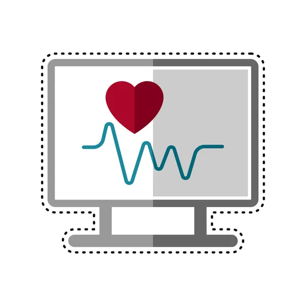 Diagram elektrokardiogram ikon — Stock vektor