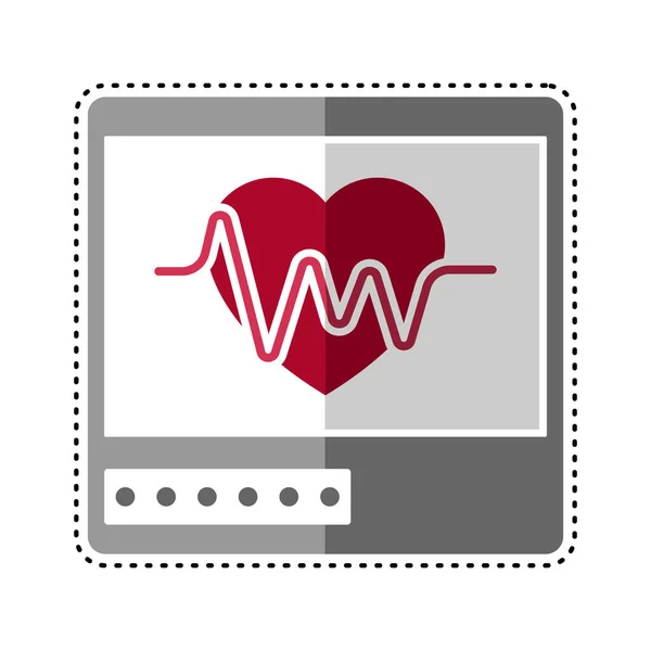 Diagram elektrokardiogram ikon — Stock vektor