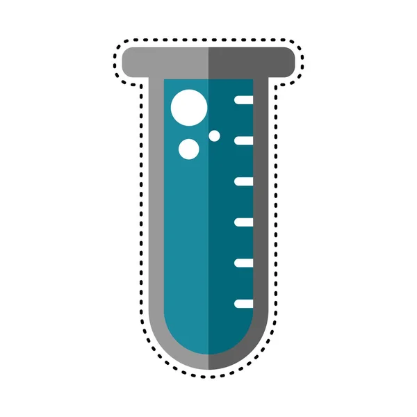 Dotted line test tube icon — Stock Vector