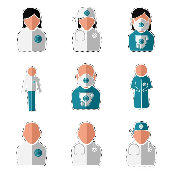 Conjunto de iconos médicos — Vector de stock