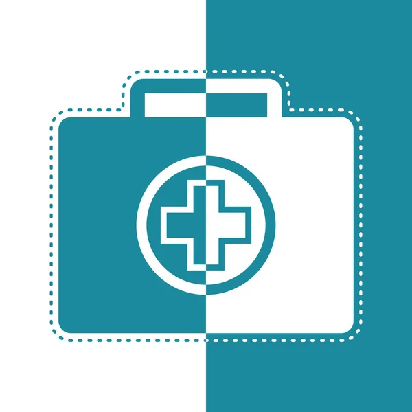 Zweifarbige Ikone einer medizinischen Aktentasche — Stockvektor