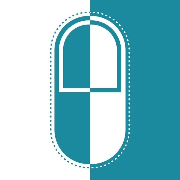 Zweifarbiges Symbol einer Pille — Stockvektor
