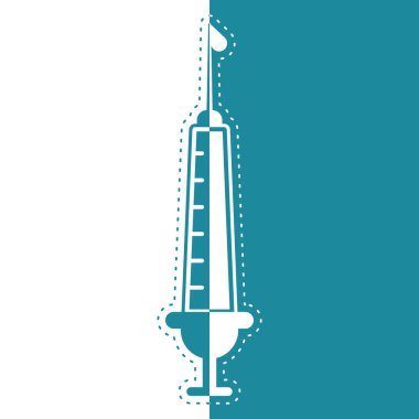 Bir şırınganın çift renkli simgesi