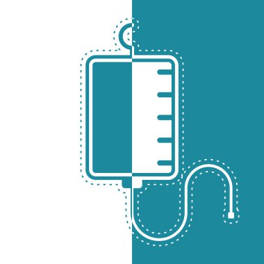 Bir serum torbasının iki renkli simgesi