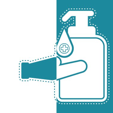 Antibakteriyel jelin iki renkli simgesi