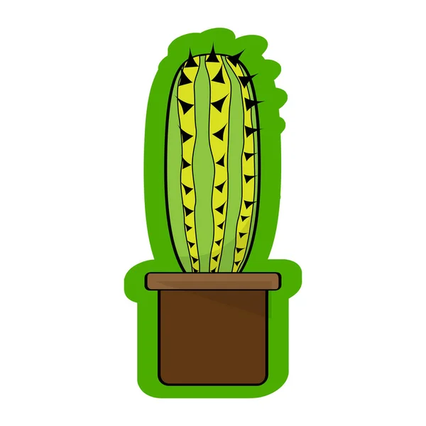 Klistermärke på en kaktusikon — Stock vektor