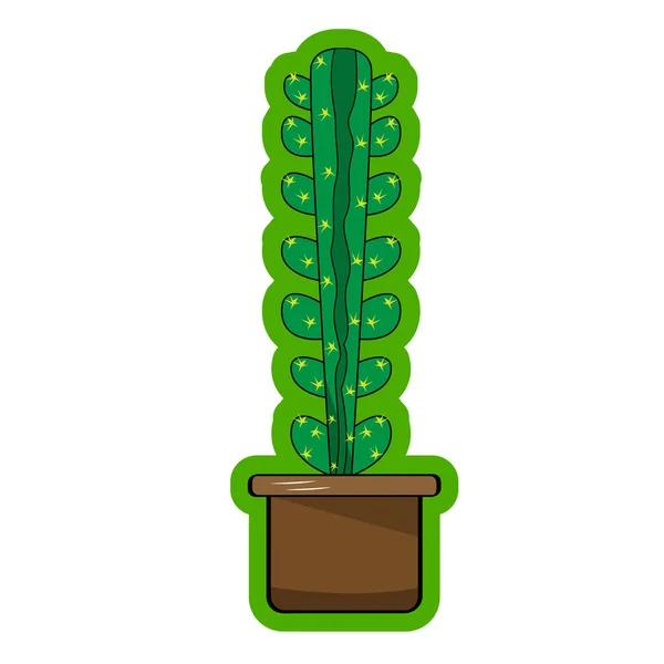 Sticker d'une icône de cactus — Image vectorielle