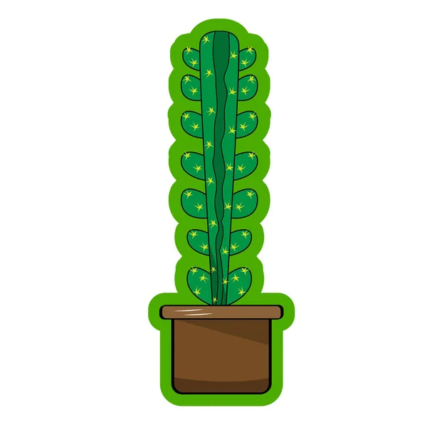 Sticker of a cactus icon — Stock Vector