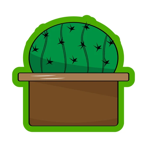 Sticker van een cactus icoon — Stockvector