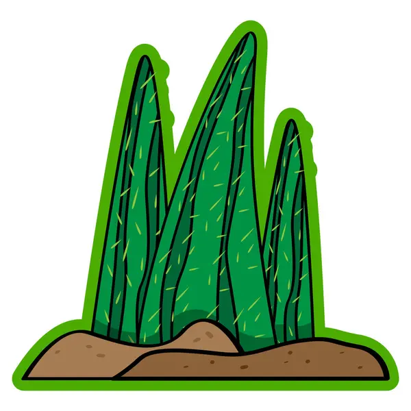 Sticker of a cactus icon — Stock Vector