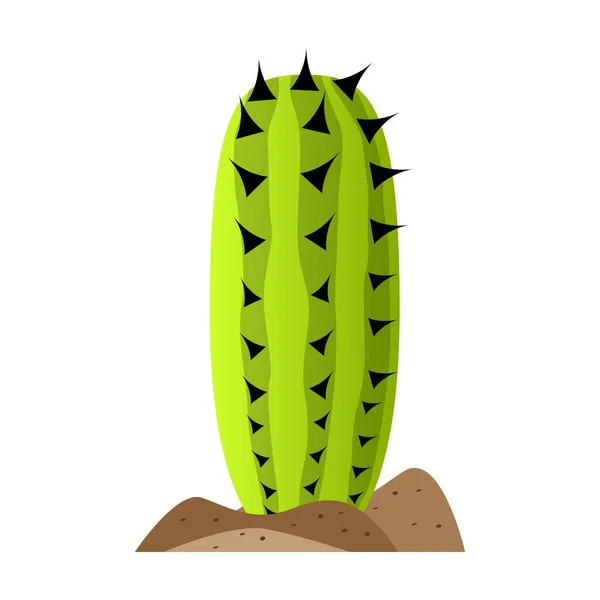 Ikon kaktus terisolasi - Stok Vektor
