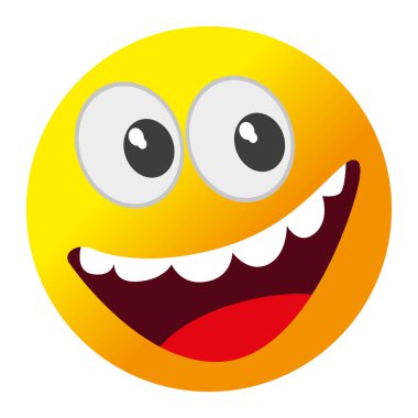 İzole edilmiş çılgın mutlu emoji