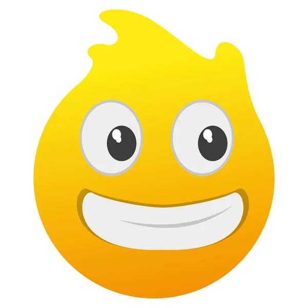 Isolato pazzo emoji felice — Vettoriale Stock