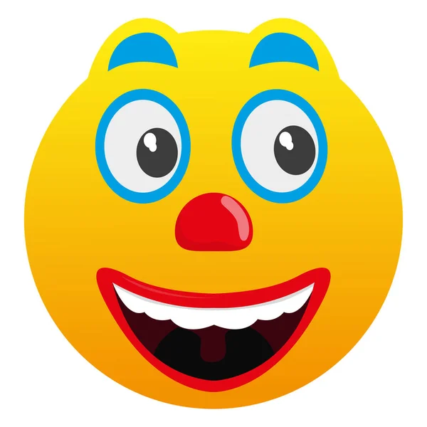 Isolado emoji feliz louco — Vetor de Stock