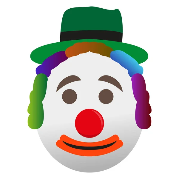 Geïsoleerde blije clown — Stockvector