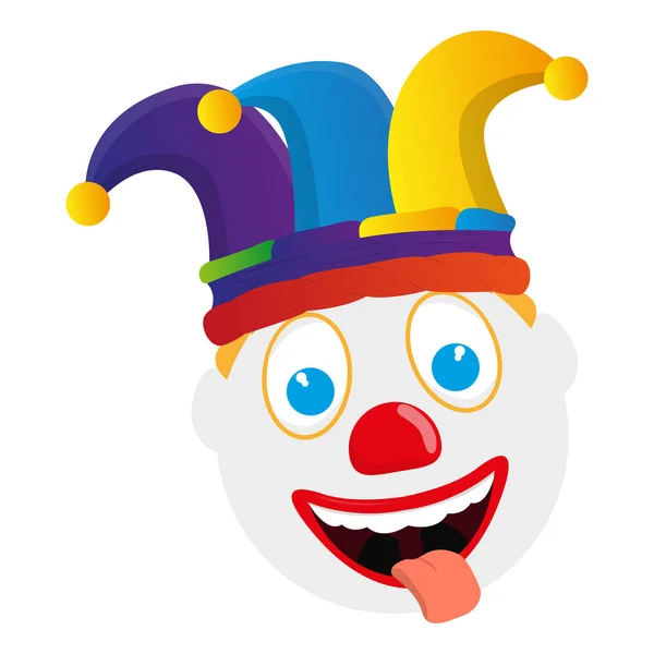 Изолированный счастливый клоун — стоковый вектор