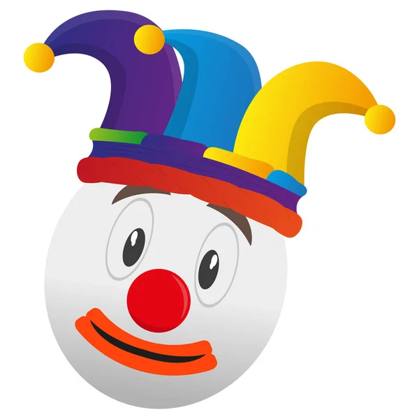 Clown felice isolato — Vettoriale Stock