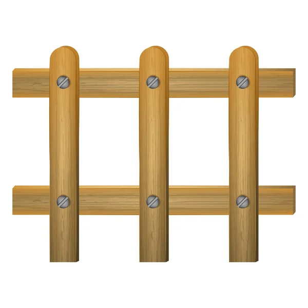 Изолированный деревянный забор — стоковый вектор