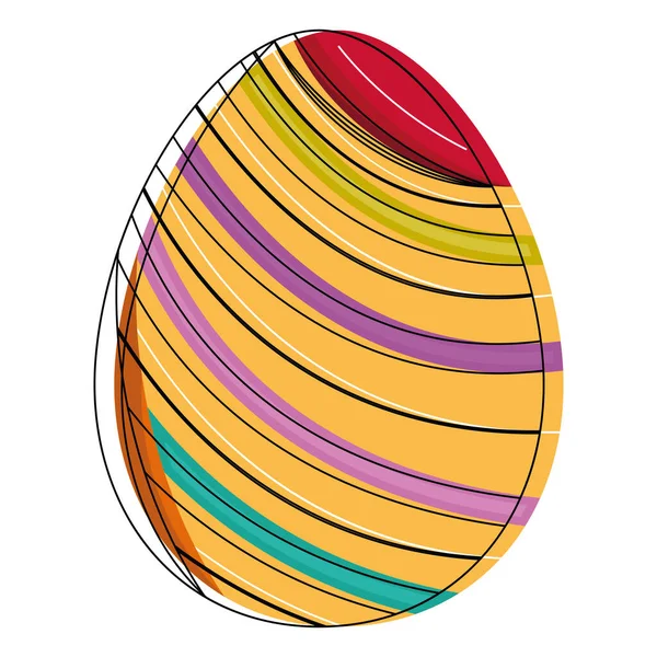 Huevo de Pascua decorado aislado — Vector de stock