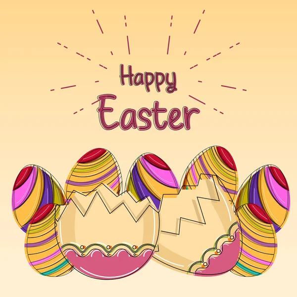 Happy easter poster — Stock Vector