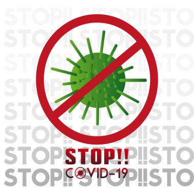Coronavirus dur ve önleme posteri