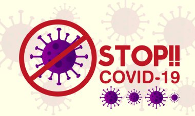 Coronavirus dur ve önleme posteri