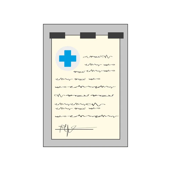 Isolée icône de dossier médical — Image vectorielle