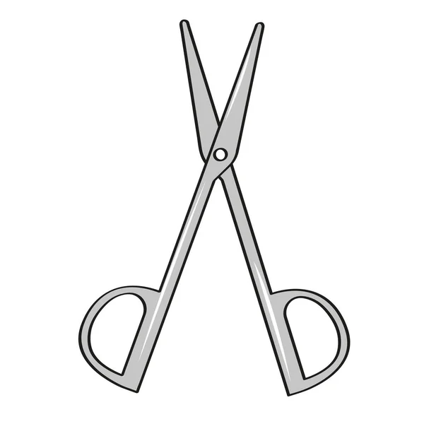 Изолированный значок хирургических ножниц — стоковый вектор