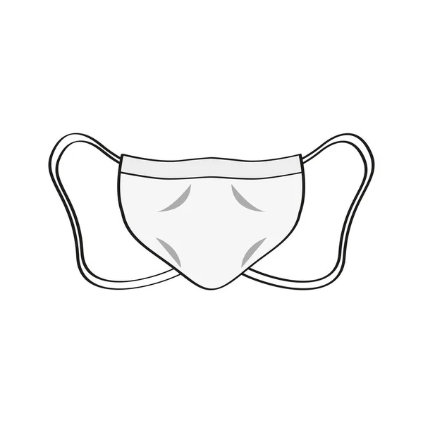 Ícone de máscara facial isolado — Vetor de Stock