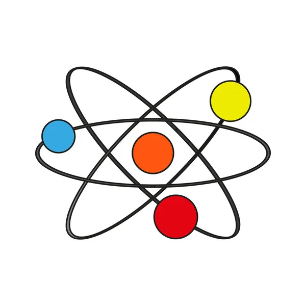 Изолированная икона атома — стоковый вектор