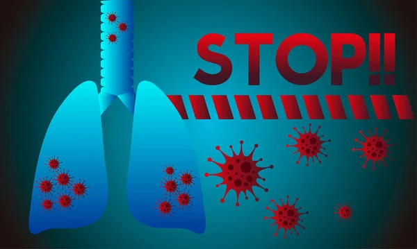 Coronavirus stoppen Plakat — Stockvektor
