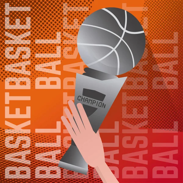 Basketbol kartı posteri — Stok Vektör