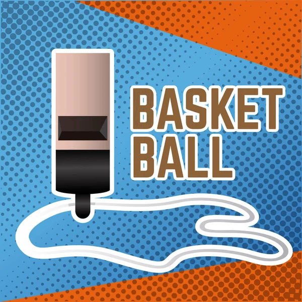 Affiche carte de basket-ball — Image vectorielle