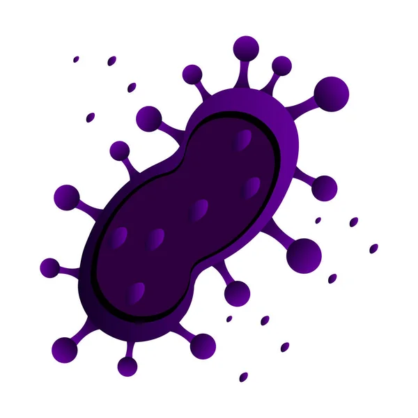 Isolated virus image — Stock Vector